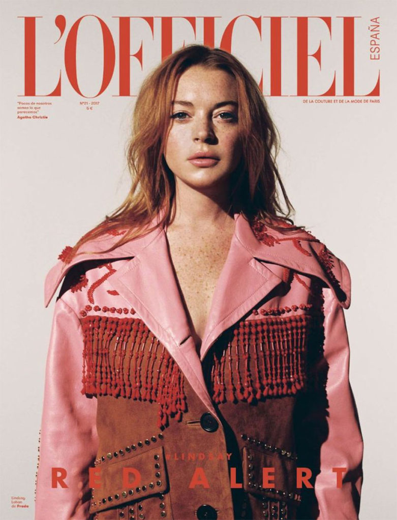l'officiel spain - Lindsay Lohan - styling Alba Melendo cover