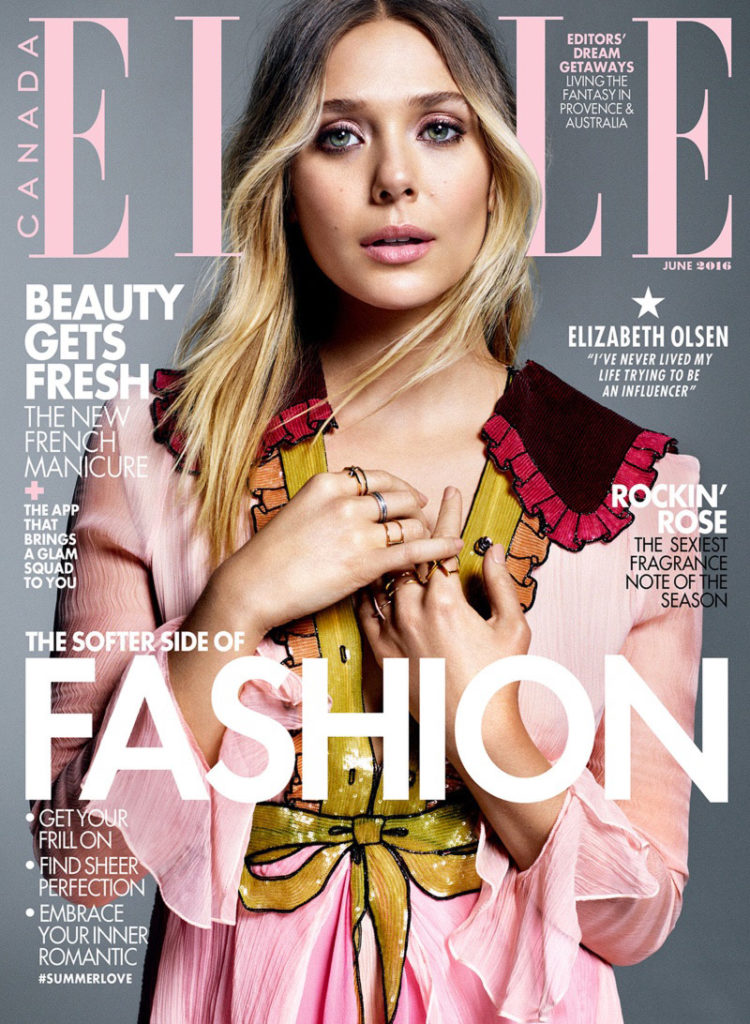 Elizabeth Olsen ELLE Canada June 2016 Cover make up Gianpaolo Ceciliato