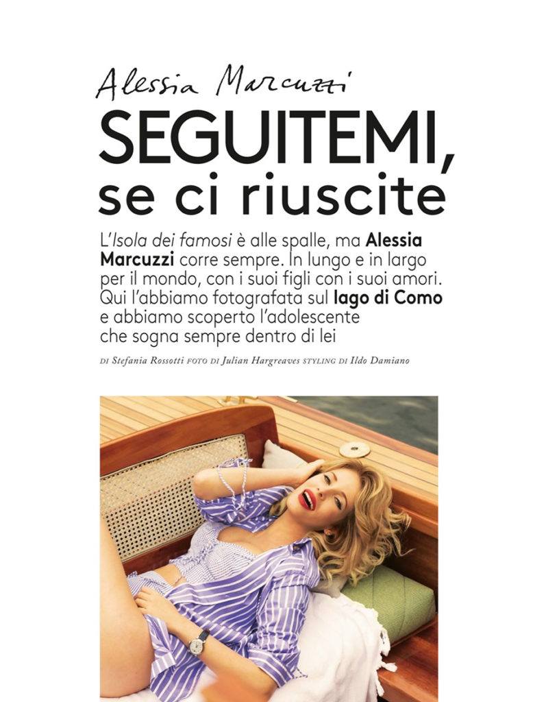 Alessia Marcuzzi stylist Ildo Damiano grazia italia