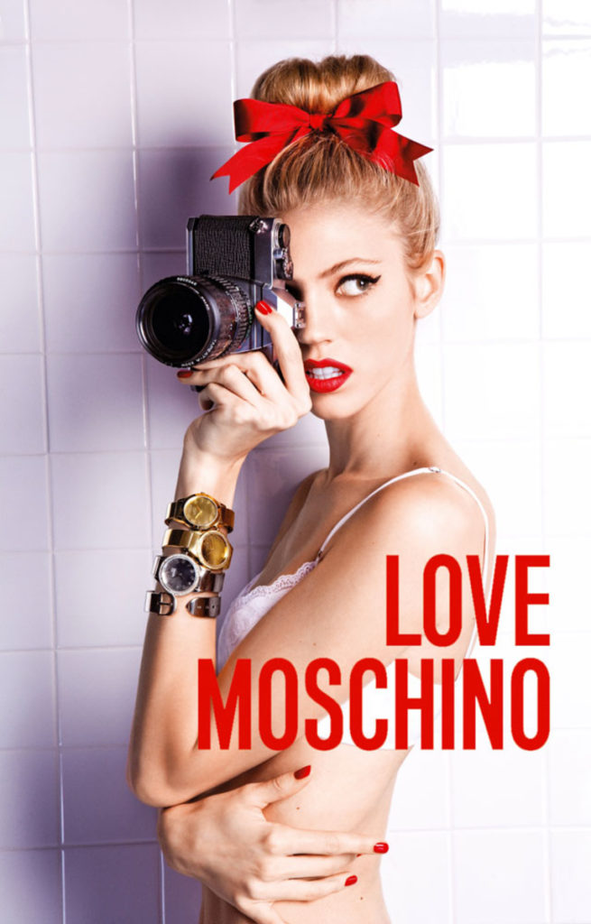 Love Moschino hair Luca Lazzaro make-up Giovanni Iovine manicure Carlotta Saettone video adv
