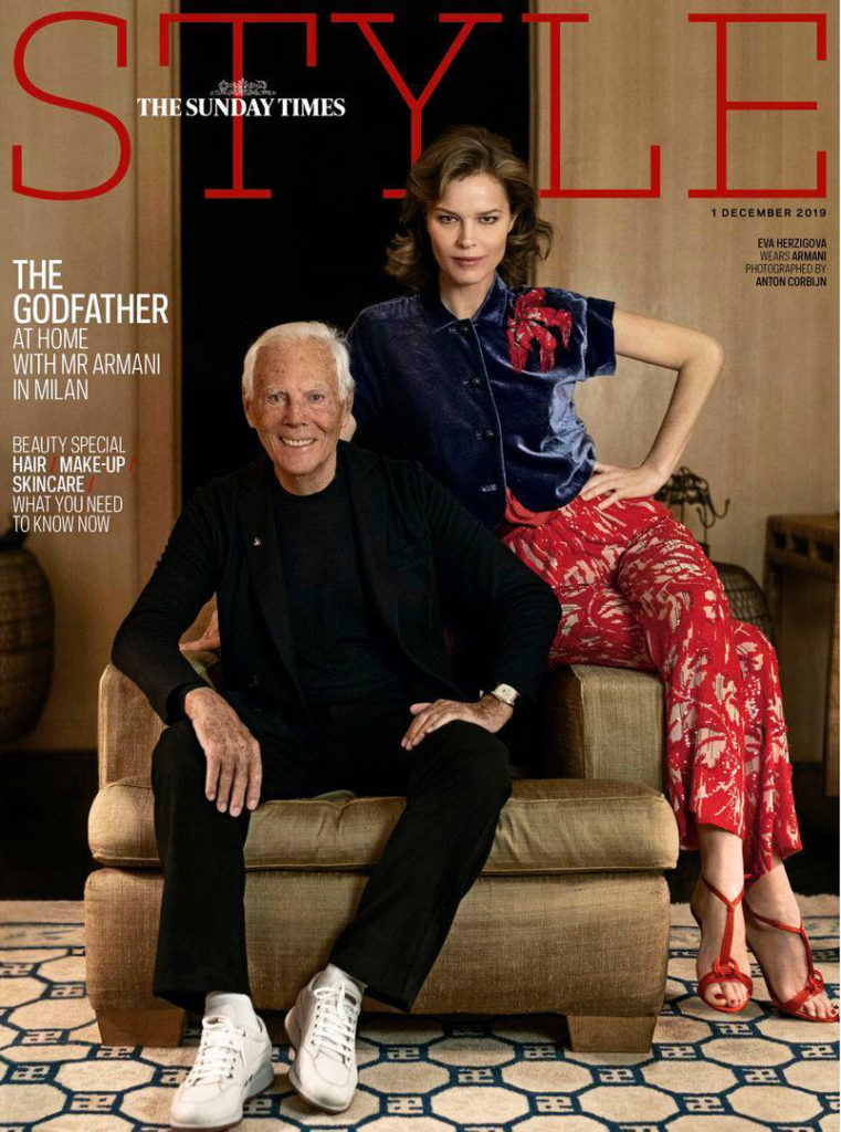 The sunday times style make-up Karin Borromeo Giorgio Armani Eva Herzigova