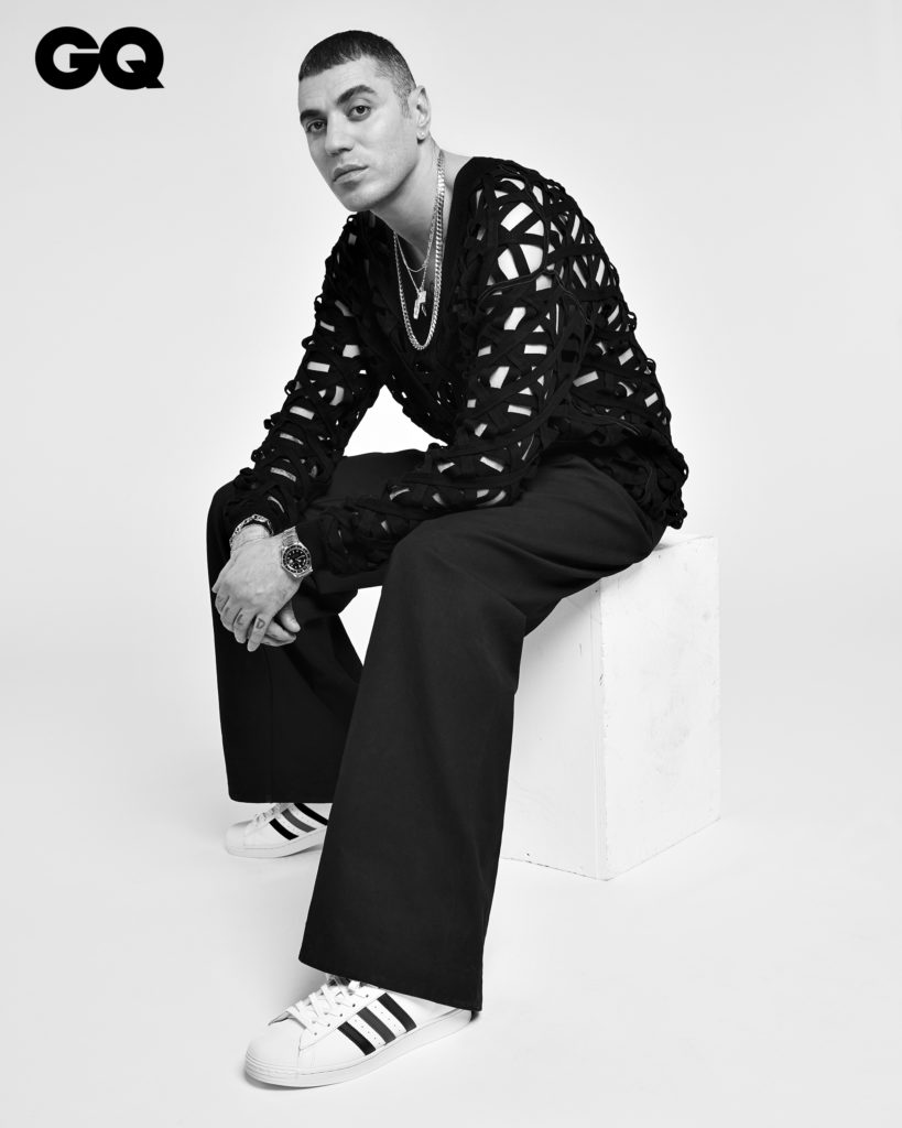 Marracash Gq Italia Photographer Christopher Meimoon Stylist Nik Piras makeup artist Roman Gasser