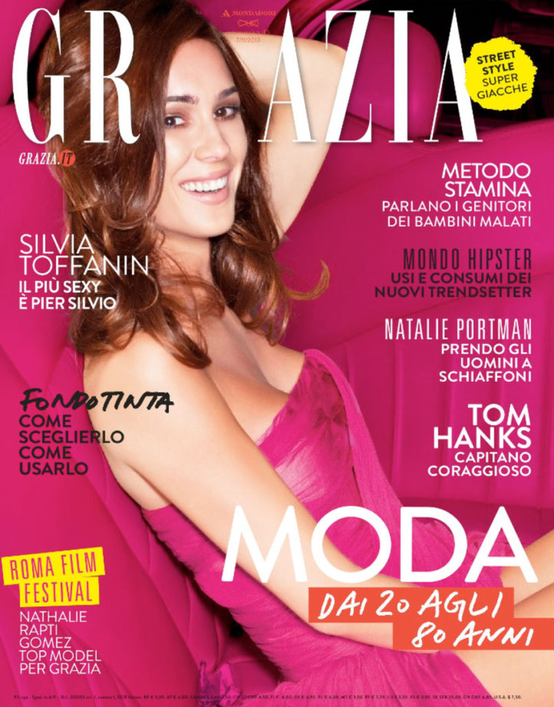 Silvia Toffanin - Grazia Italia - cover - Photographer Roberto D'Este - Hair Stylist Luca Lazzaro