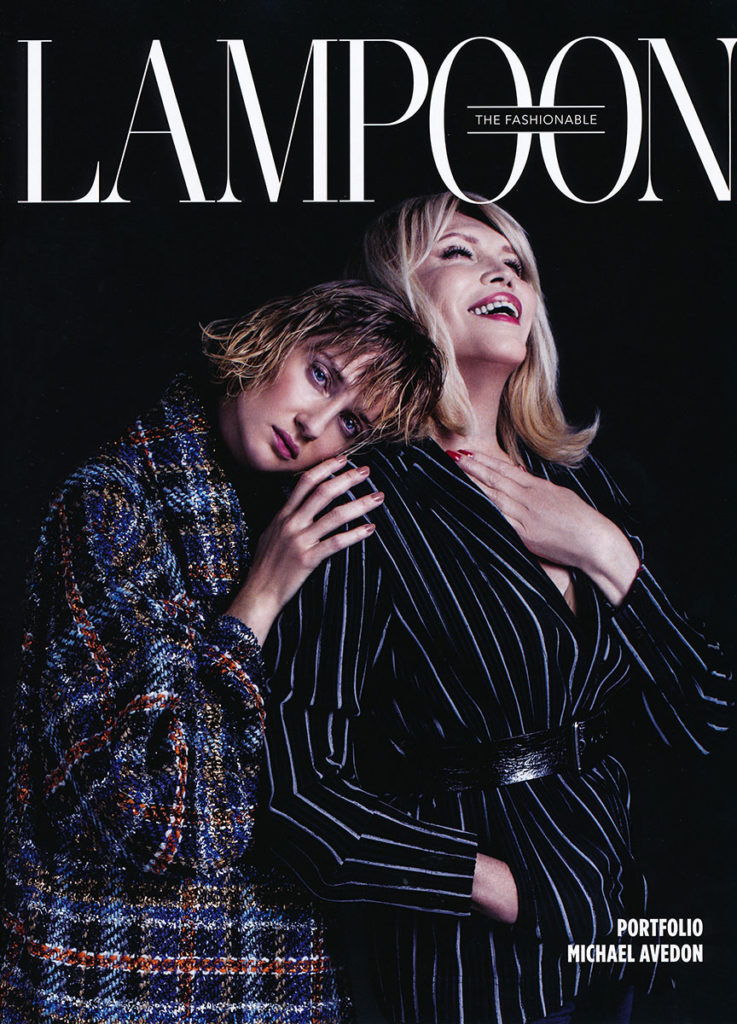 Lampoon - Amanda Lear - Eva Riccobono - Photographer Michael Avedon - cover - Hair stylist Stefano Gatti