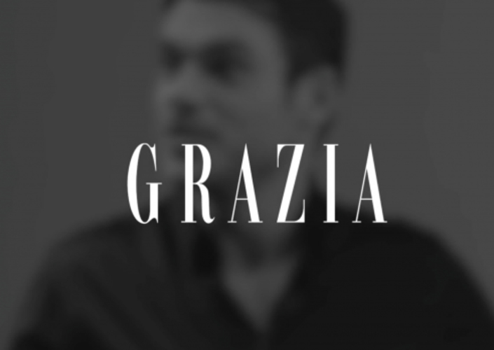 Backstage video for Grazia during the shooting by Julian Hargreaves with Richard Madden in exclusive for Armani - Styling by Ildo Damiano Make Up Augusto Picerni