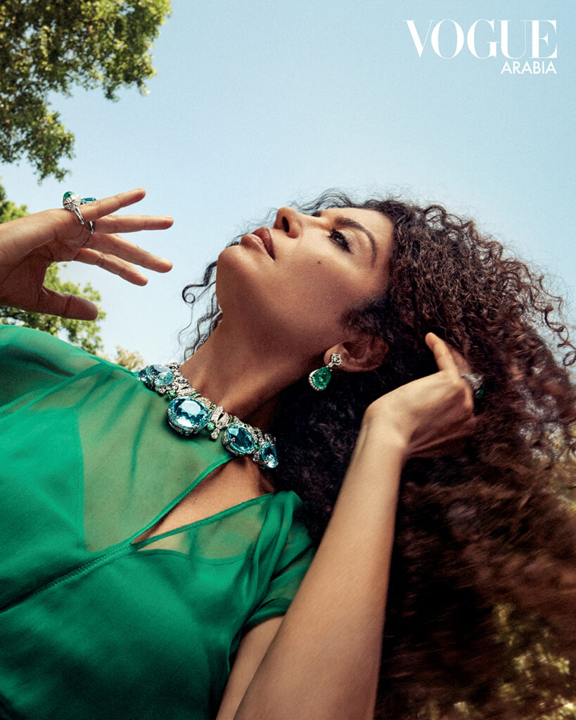 Vogue arabia - afef jnifen - photographer Stella Bonasoni - styling paolo turina - makeup roman gasser - hair luca lazzaro - wm-artist management - w-mmanagement