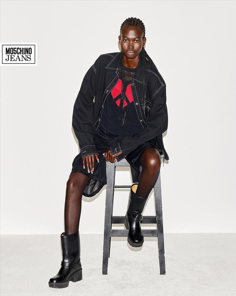 Moschino jeans - photographer daniele rossi - styling lorenzo posocco - makeup sissy belloglio - w-mmanagement - wm-artist management - milano