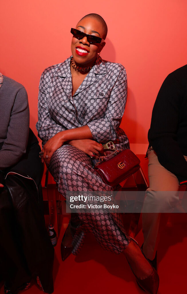 symone sanders - guest - gucci - spring summer 25 - makeup artist roman gasser - w-mmanagement - wm-artist management - milano - agency