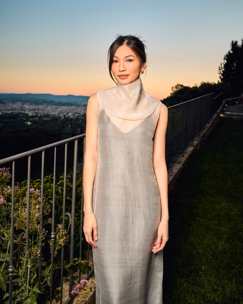 Gemma chan - net a porter - khaite - makeup augusto picerni - hair francesco avolio - W-mmanagement - milano - agency - wm-artist management